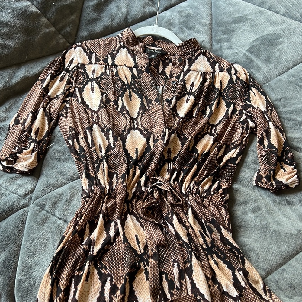 White House Black Market Snake Print Mini Dress Size XS